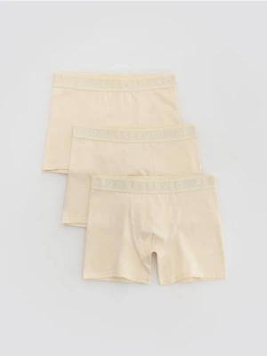 Reserved - 3 pack bokserek Long - kremowy