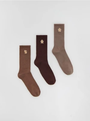 Reserved - 3 pack świątecznych skarpet - beżowy