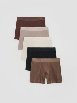 Reserved - 5 pack bokserek Long - brązowy