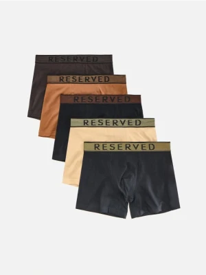 Reserved - 5 pack bokserek Long - brązowy