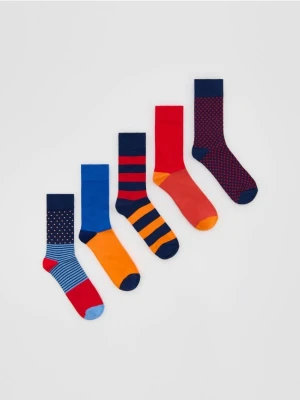 Reserved - 5 pack długich skarpet - czerwony