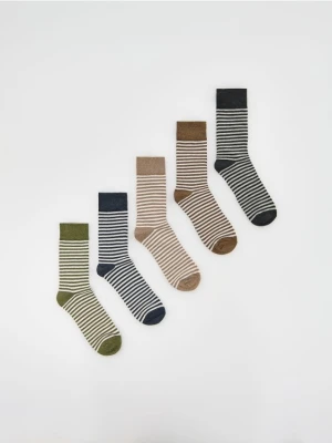 Reserved - 5 pack skarpet - beżowy