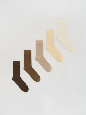 Reserved - 5 pack skarpet - beżowy