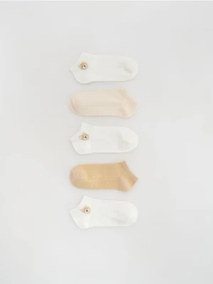 Reserved - 5 pack skarpet - złamana biel