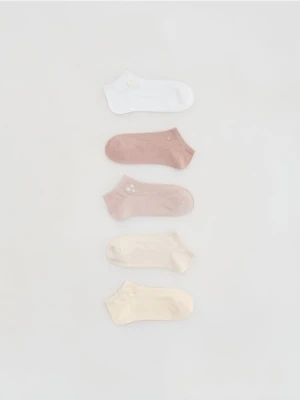 Reserved - 5-pack skarpetek z bawełną - pastelowy róż