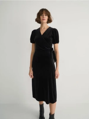 Reserved - Aksamitna sukienka - czarny