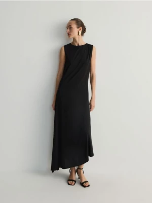 Reserved - Asymetrczna sukienka - czarny