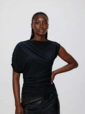 Reserved - Asymetryczna bluzka - czarny