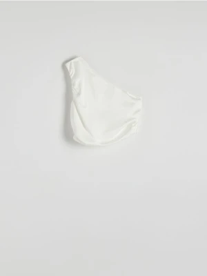 Zdjęcie produktu Reserved - Asymetryczna bluzka z drapowaniem - biały