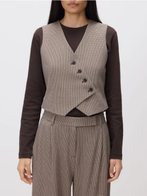 Reserved - Asymetryczna kamizelka garniturowa - wielobarwny