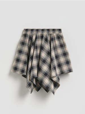 Reserved - Asymetryczna spódnica w kratę - wielobarwny