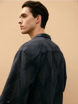 Zdjęcie produktu Reserved - Ażurowa koszula comfort - czarny