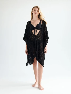 Reserved - Ażurowa narzutka - czarny