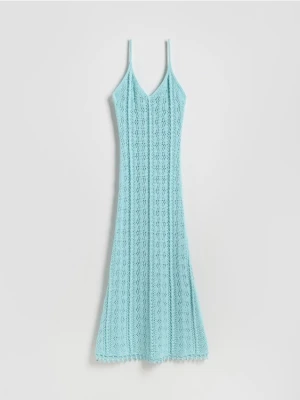 Reserved - Ażurowa sukienka - jasnoturkusowy