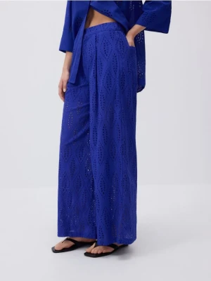 Reserved - Ażurowe spodnie - niebieski