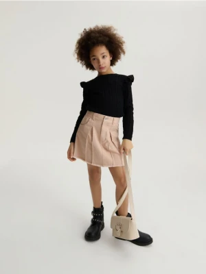 Reserved - Ażurowy sweter - czarny