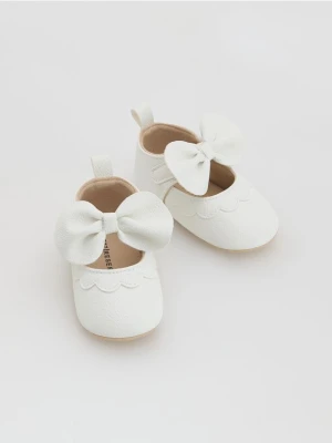 Reserved - Baleriny z imitacji skóry - biały