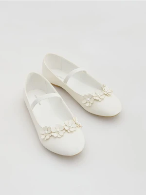 Reserved - Baleriny z imitacji skóry - biały