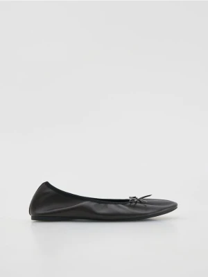 Reserved - Baleriny z kokardą - ciemnobrązowy