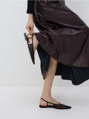 Reserved - Baleriny z odkrytą piętą - czarny