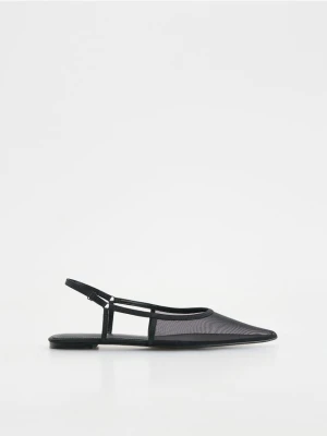 Reserved - Baleriny z odkrytą piętą - czarny