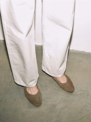 Reserved - Baleriny z owczej skóry - beżowy