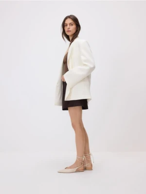 Reserved - Baleriny z wiązaniem wokół kostki - biały