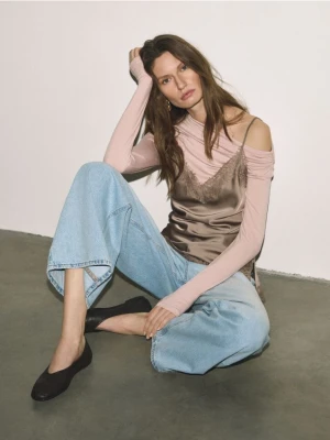 Reserved - Baleriny ze skóry owczej - ciemnobrązowy