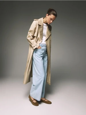 Reserved - Baleriny ze skóry owczej - ciemnozielony