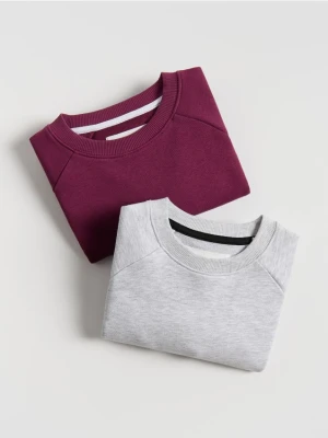 Reserved - Bawełniana bluza 2 pack - jasnoszary