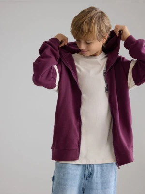 Reserved - Bawełniana bluza - bordowy