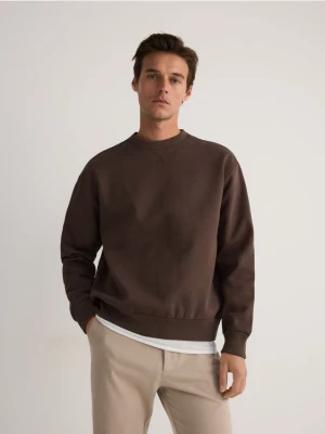 Reserved - Bawełniana bluza - ciemnozielony