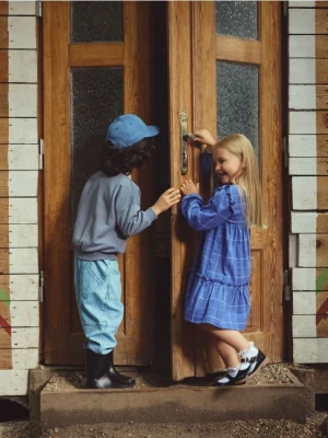 Reserved - Bawełniana bluza - granatowy