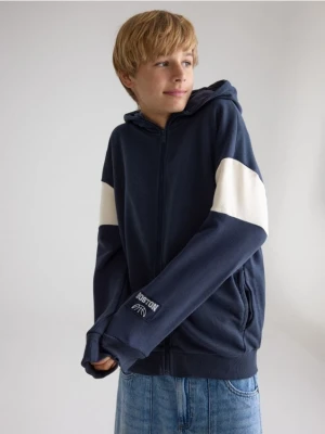 Reserved - Bawełniana bluza - granatowy