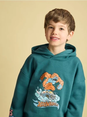 Zdjęcie produktu Reserved - Bawełniana bluza Hot Wheels - ciemny turkus