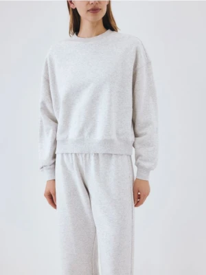 Reserved - Bawełniana bluza - jasnoszary