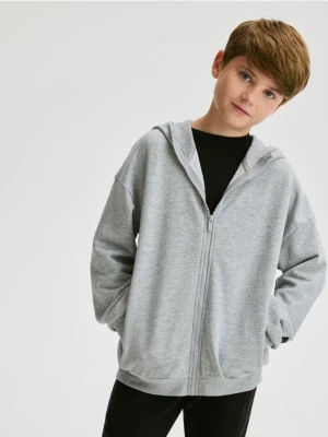 Reserved - Bawełniana bluza - jasnoszary