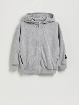 Reserved - Bawełniana bluza - jasnoszary