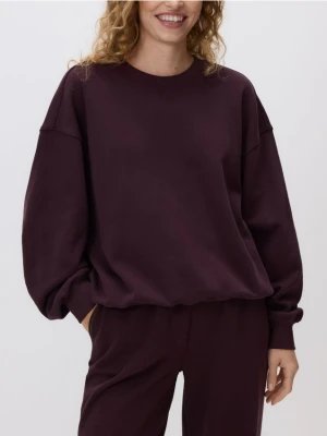 Reserved - Bawełniana bluza - mahoniowy