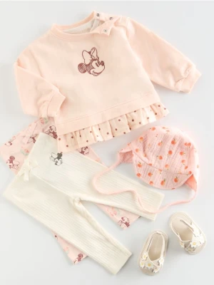 Reserved - Bawełniana bluza Minnie Mouse - pastelowy róż