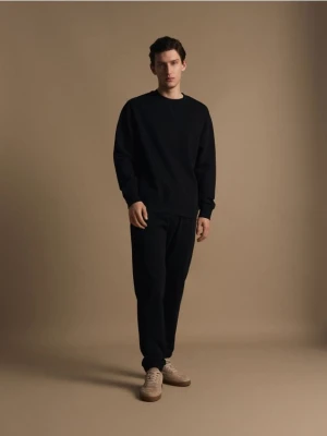 Reserved - Bawełniana bluza oversize - czarny