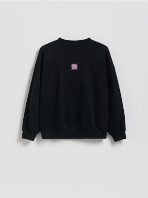 Reserved - Bawełniana bluza oversize - czarny