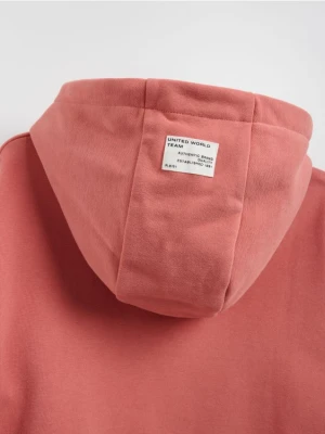 Reserved - Bawełniana bluza oversize - czerwony