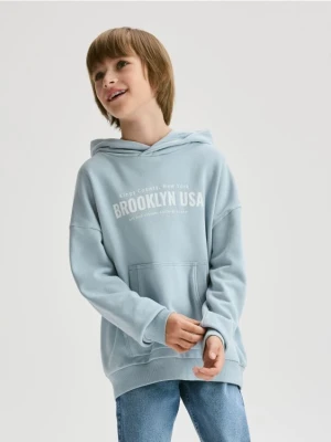 Zdjęcie produktu Reserved - Bawełniana bluza oversize - jasnoniebieski