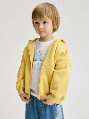 Reserved - Bawełniana bluza oversize - żółty