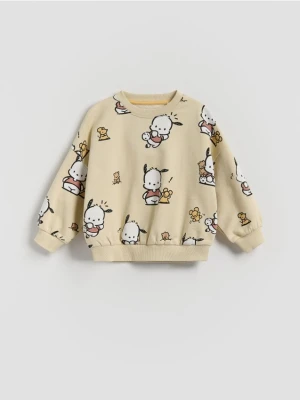 Reserved - Bawełniana bluza Pochacco - beżowy