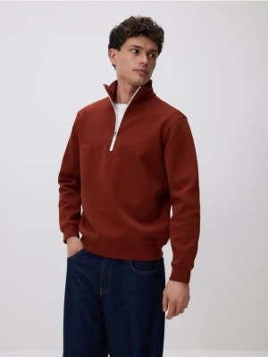 Reserved - Bawełniana bluza regular fit - bordowy