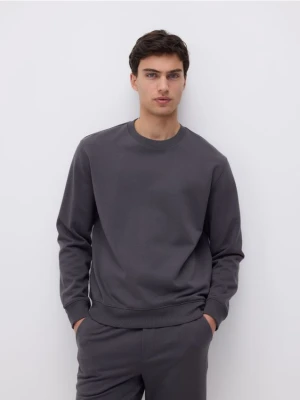 Reserved - Bawełniana bluza regular fit - ciemnoszary