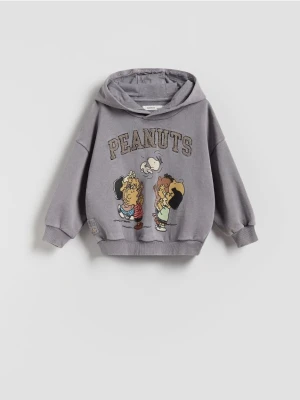 Reserved - Bawełniana bluza Snoopy - fioletowy