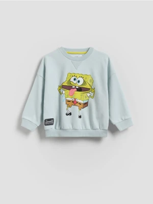 Reserved - Bawełniana bluza SpongeBob - jasnoniebieski